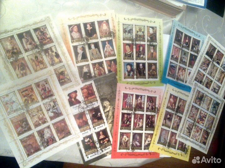 Искусство живопись.10 листов разных марок корея