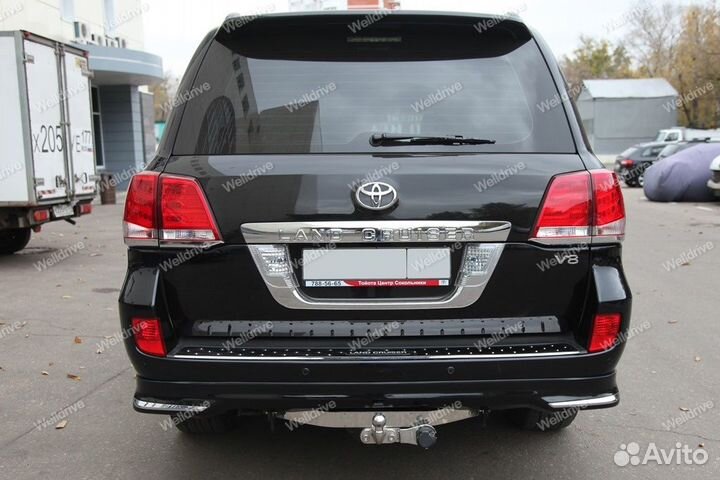 Юбка задняя Toyota LC 200 Urban Sport 08-15 черная
