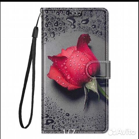 Кожаный чехол-книжка с рисунком для Xiaomi Redmi N