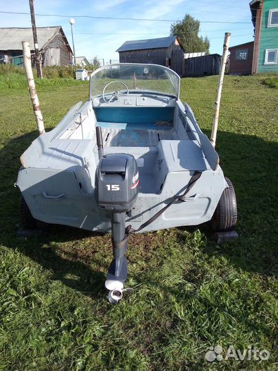 Лодка Обь 3 с мотором Ямаха 15 л/с