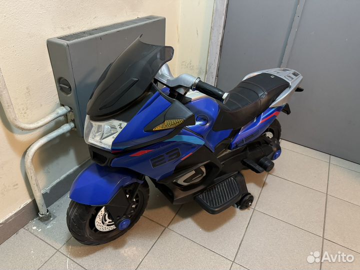 Детский мотоцикл синий на аккумуляторе XMX 609