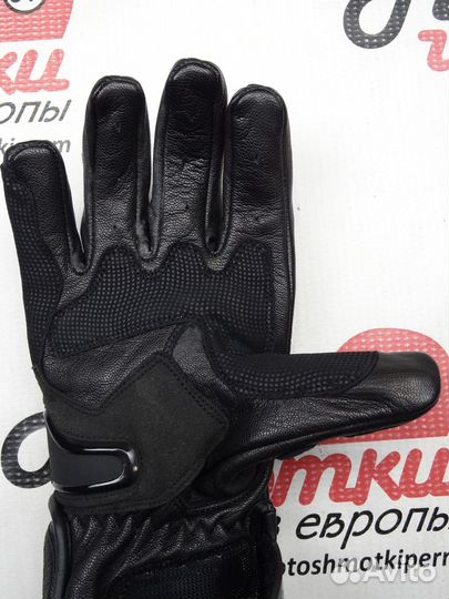 Мото перчатки кожаные