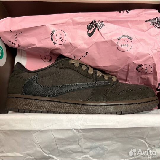 Travis Scott x Jordan 1 Low Velvet Brown (6.5us)