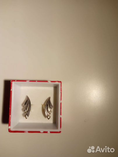 Серебряные серьги СССР,925 проба