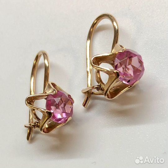 Золотые серьги 583 пробы