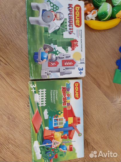 Развивающие игрушки, конструктор, овощи, микрофон