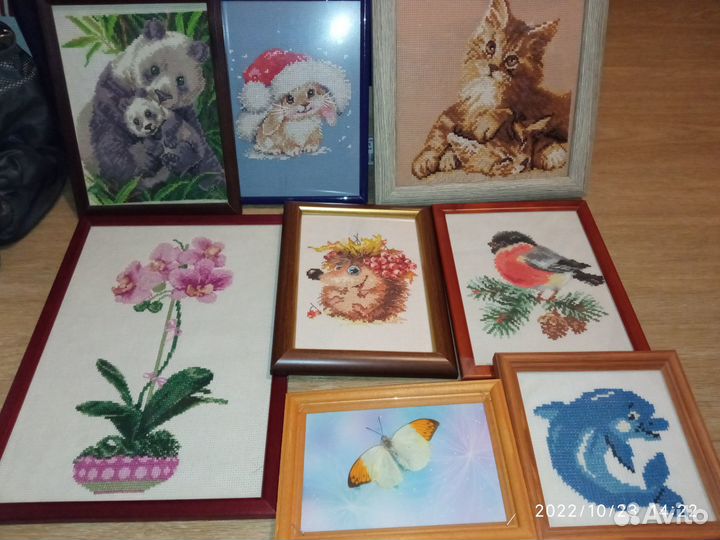 Вышивка крестом в рамке готовые. Новые наборы