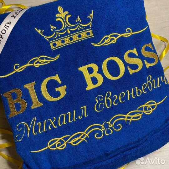 Халат мужской с вышивкой