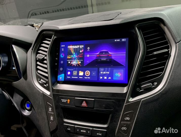 Магнитола на андройде Teyes 6/128 для Хёндай Санта