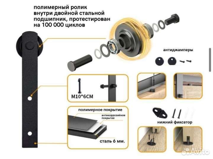 Амбарный механизм для подвесной двери