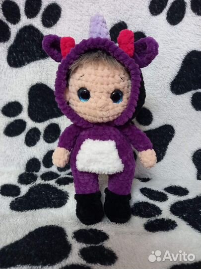 Малыш, пупсик,куколка плюшевая игрушка дракон, зая