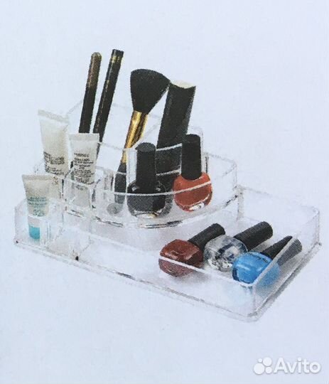 Органайзер для косметики прозрачный 22 см