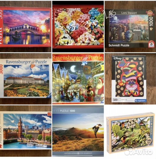 Пазлы разные (полный комплект)