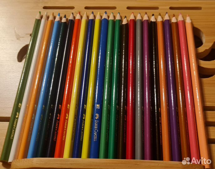 Faber castell карандаши, треугольные, 23 шт