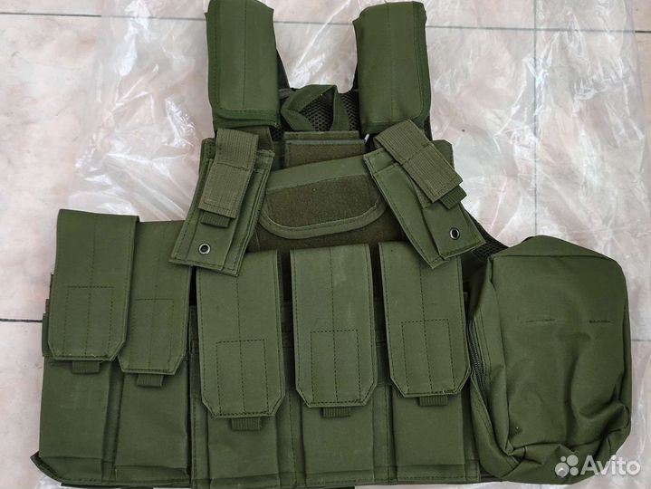 Разгрузочный боевой тактический жилет, олива