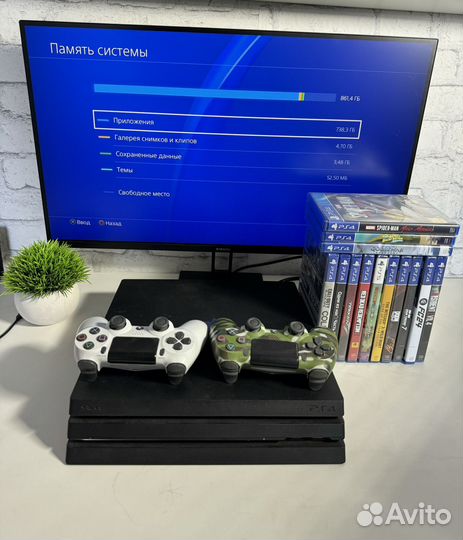 Ps4 pro 1tb +топ игры