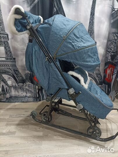 Детские санки коляска nika