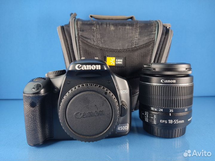 Canon EOS 450D kit 18-55mm 3.5-5.6 IS II + сумка