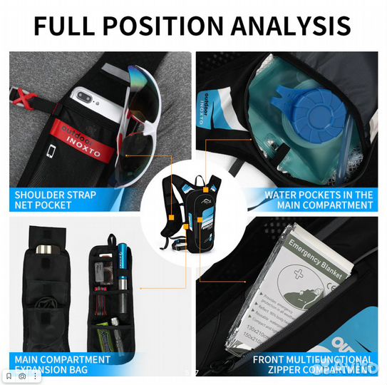 Мото рюкзак с гидратором