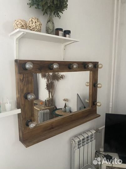 Гримерное зеркало лофт