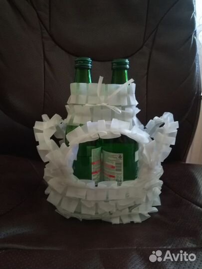 Свадебное украшение под шампанское