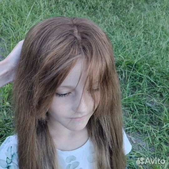 Парик система из натуральных волос,имитация кожи