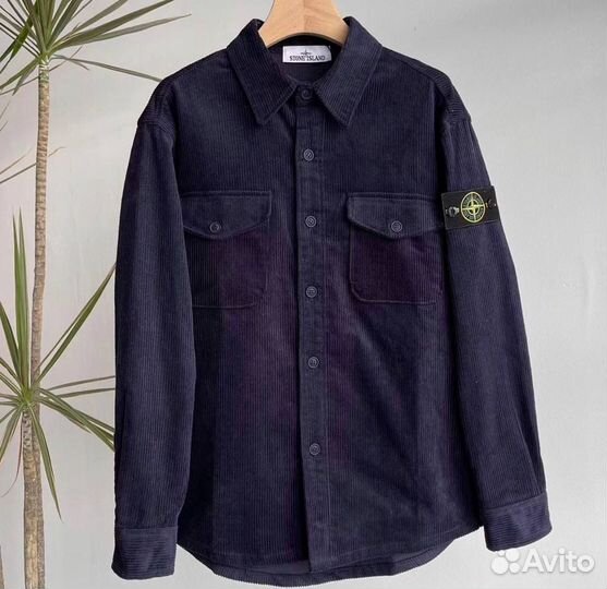 Рубашка Stone Island синяя