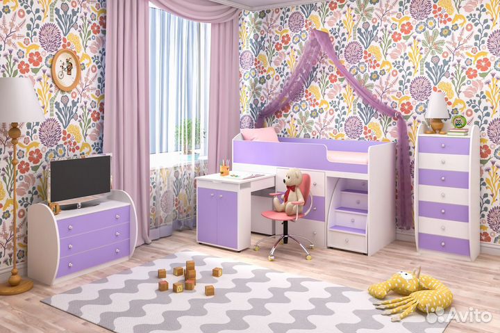 Кровать-чердак Малыш «Ярофф». Новая. Любые цвета