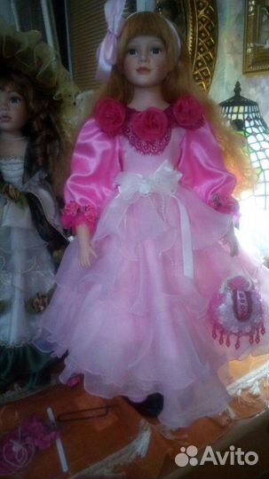 Кукла фарфоровая немецкая 68 см