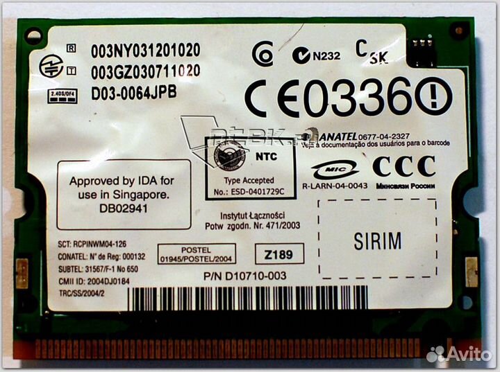 Модуль Wi-Fi mini PCI