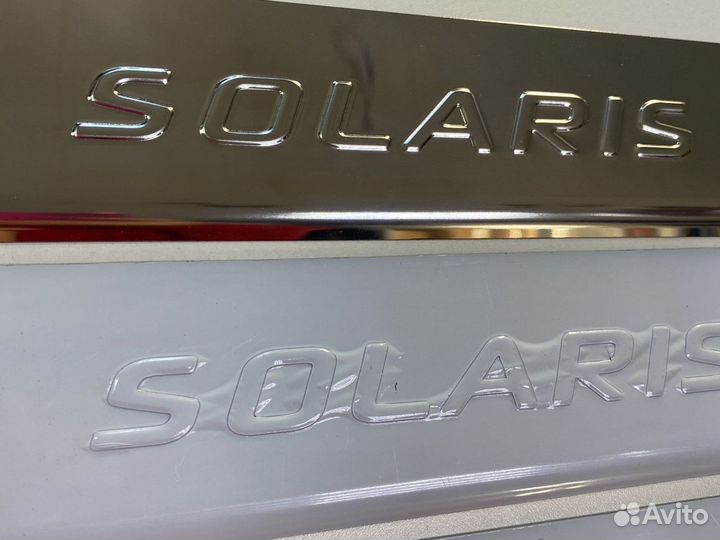 Накладки на пороги hyundai solaris 2017- солярис