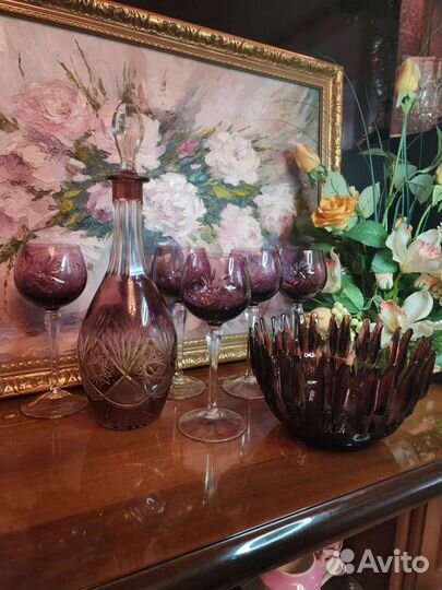 Штоф, Графин, Фужеры, Ваза