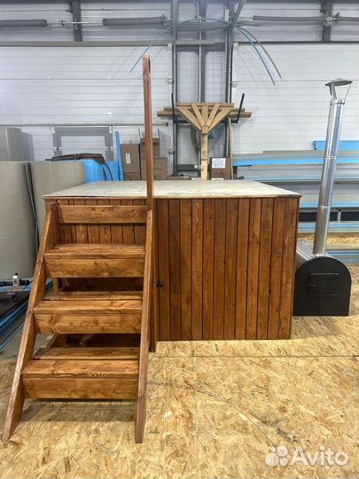 Банный чан на дровах