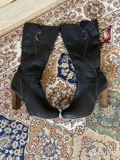 Сапоги женские, натуральная кожа