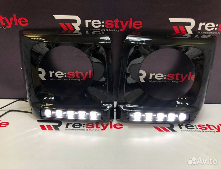 Накладки на фары с дхо Mercedes-Benz G-Class S1071