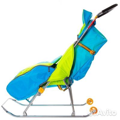 Детские санки-коляска с колесами