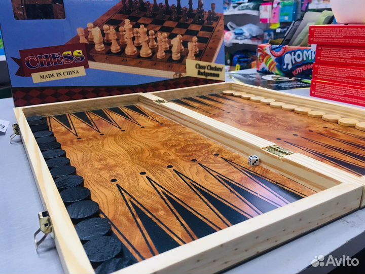 Шахматы нарды шашки 3 в 1