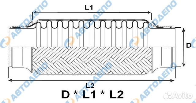 Гофра глушителя 5451252352 hino, isuzu, mitsubishi