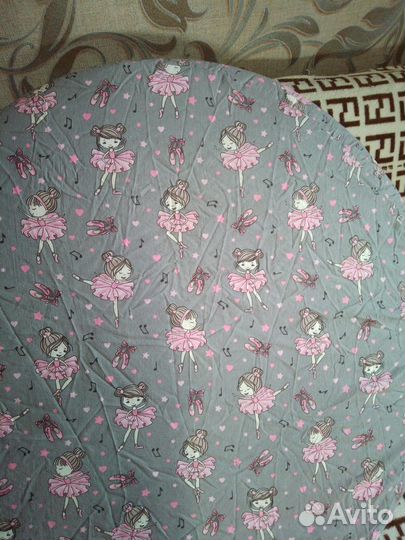 Матрас с наматрасником детский круглый