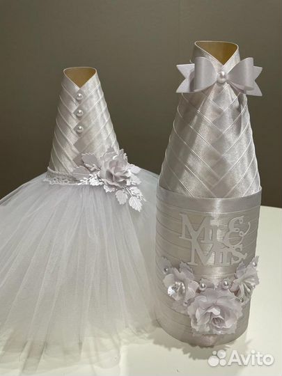 Свадебные аксессуары на стол / на бутылки быки