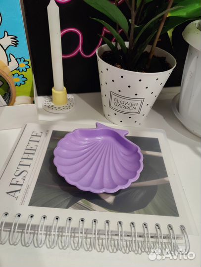 Гипсовая подставка ракушка