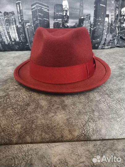 Шляпа гангстера натуральный фетр