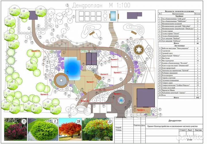 Ландшафтный дизайн 9 соток с домом \ Проект №586
