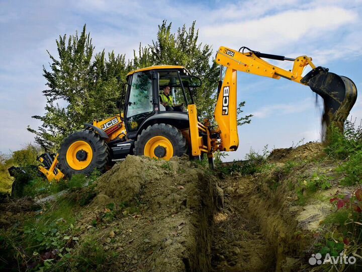 Услуги экскаватора погрузчика Услуги трактора JCB