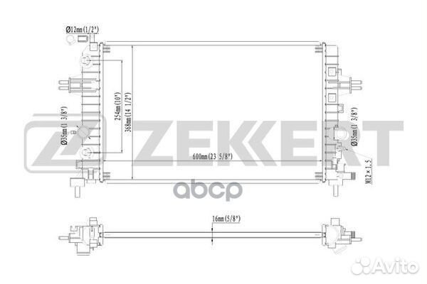 Радиатор охл. дв. Opel Astra H 04- Zafira B 05