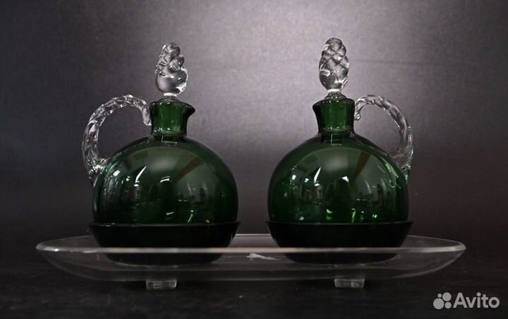 Соусники зеленое стекло. Италия