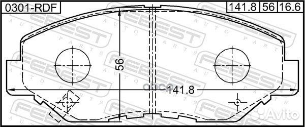 Колодки пер HON CR-V RE3/RE4 07-12 0301RDF Febest