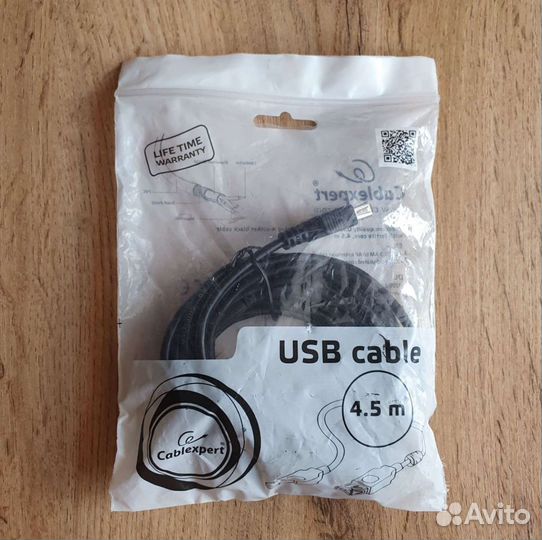 Кабель-удлинитель USB, 4.5 метра, Cablexpert AM/AF