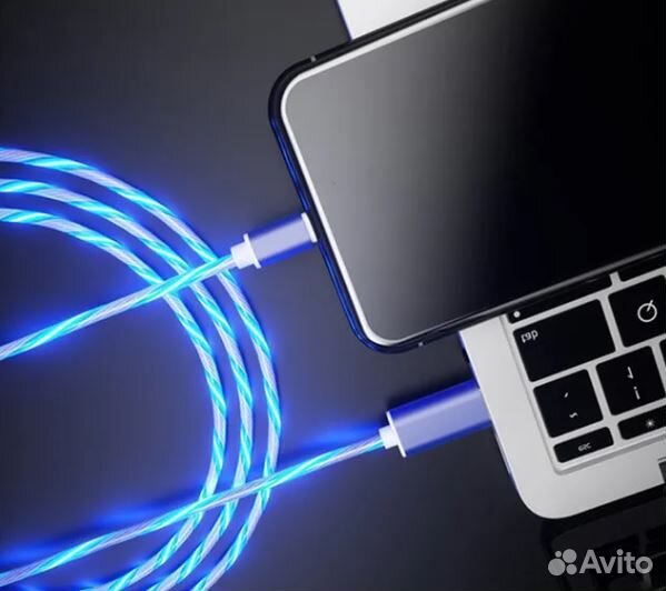 Кабель магнитный светящийся iPhone