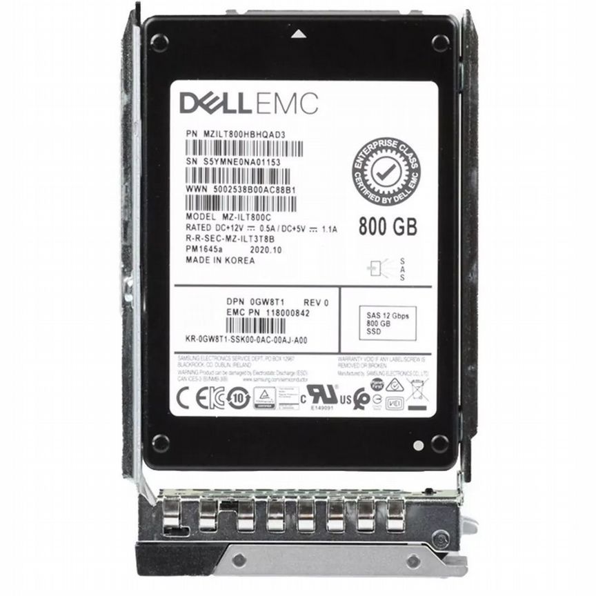 [GW8T1] Жесткий Диск Dell 800gb Sas 2,5" Ssd Gw8t1